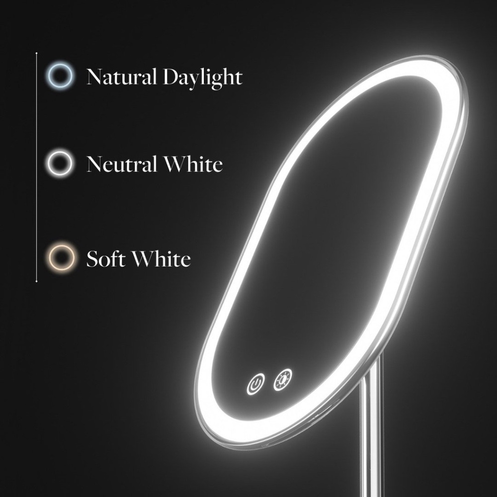 New Factory Sealed Vera Lighted Vanity Mirror (Black) NIB Box - Picture 6 of 12